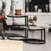 Moderner Couchtisch mit Lederbezug - Joint H60 